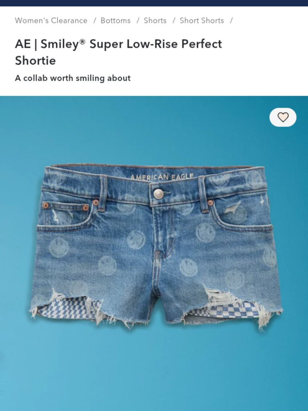 ISO These American Eagle Smiley Collab Shortie Shorts